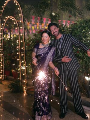 Ankita Lokhande Instagram - In his arms, she finds a human pillow... 
and in her smile, he finds a reason to tolerate her sarcasm…:
Together, they're not just two souls - they're one weird, quirky heartbeat wrapped in forever.♾️
#TogetherForever #AnkitaLokhande #anvikikahani LoveBeyondWords