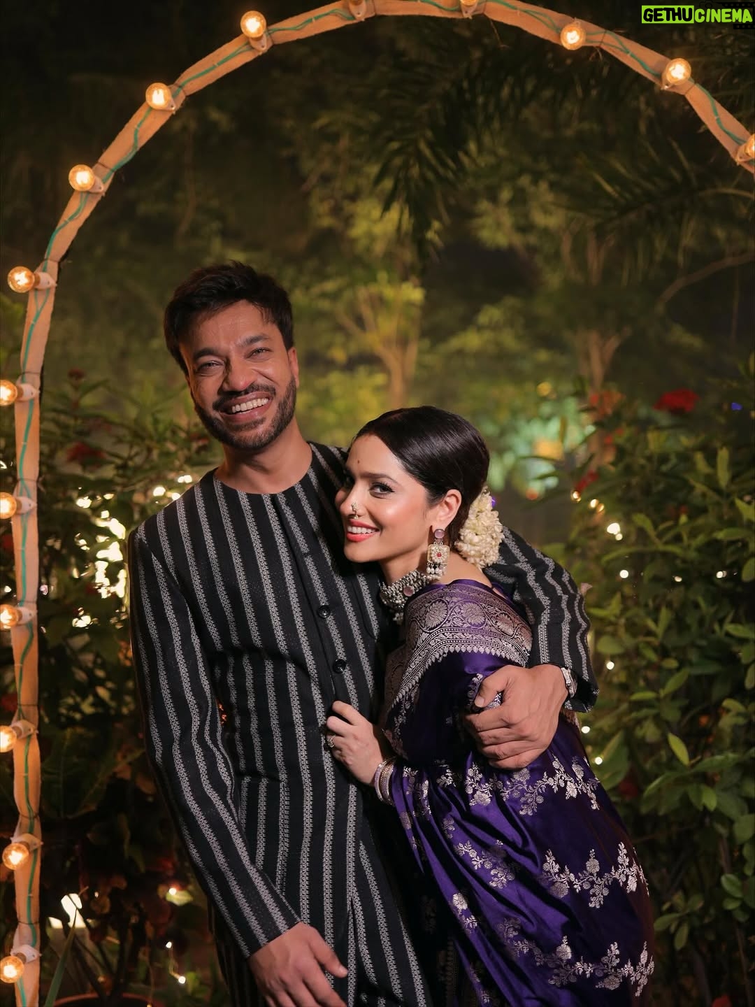 Ankita Lokhande - 624.5K Likes - In his arms, she finds a human pillow... 
and in her smile, he finds a reason to tolerate her sarcasm…:
Together, they're not just two souls - they're one weird, quirky heartbeat wrapped in forever.♾️
#TogetherForever #AnkitaLokhande #anvikikahani LoveBeyondWords