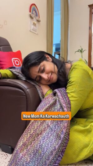 Ankita Sahigal Instagram - “Mrs. Glorious Karwachauth 2025” ka award toh mera hai, thanks to @instamart 🧡
#KarwaChauth #InstaTyohaar

#reelkarofeelkaro #funny #funnyvideos #love #newmom #mom #motherhood #funnyreels