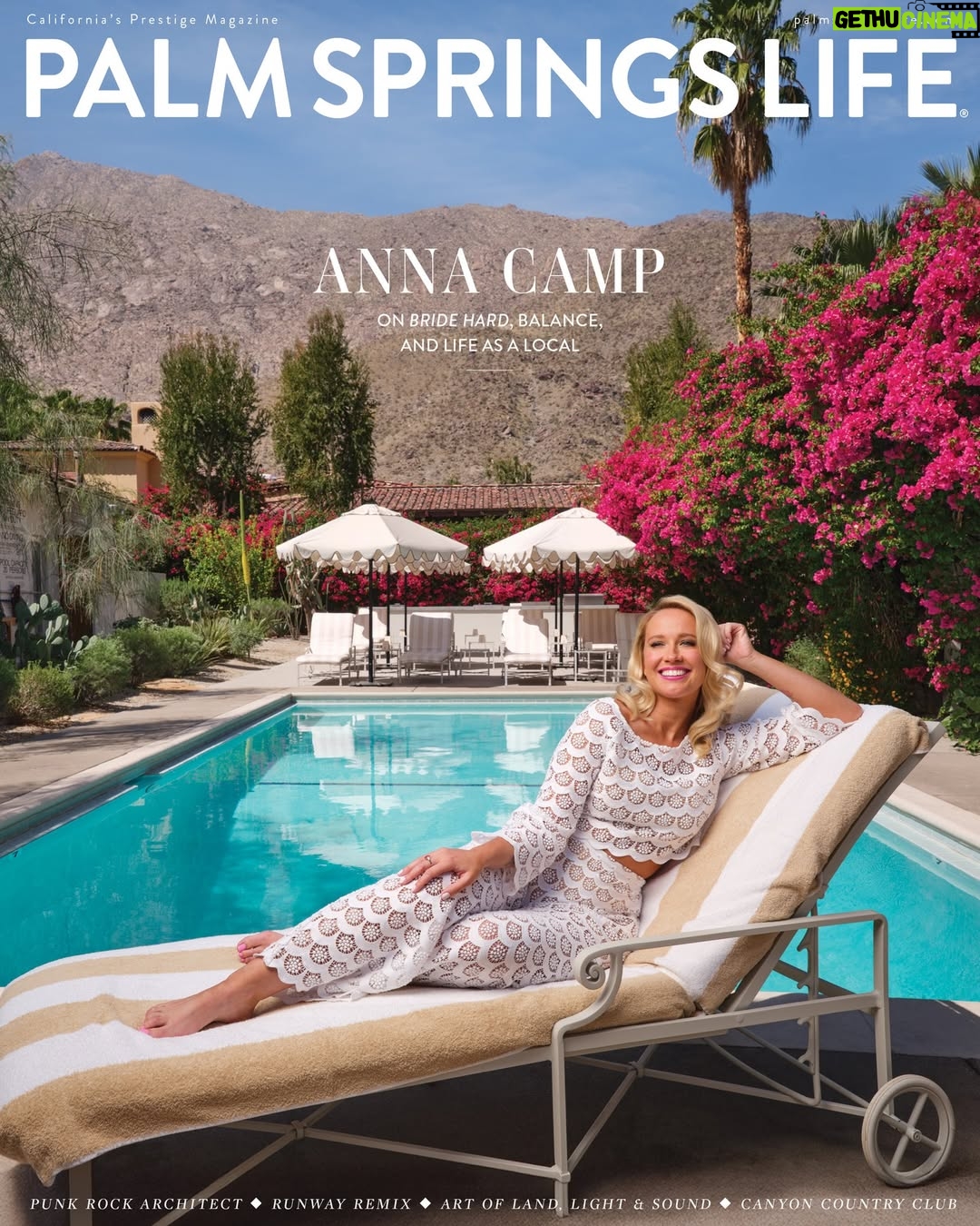 Anna Camp - 5.5K Likes - The June issue starring Anna Camp. ✨️⁠
⁠
You know her from Pitch Perfect, True Blood, and the final season of You — but did you know she keeps a home in Palm Springs?⁠
⁠
In our summer issue, @therealannacamp shares how the desert fuels her creativity and invites a new way of living. If you're in the mood for a silly summer comedy, her new film Bride Hard hits theaters June 20.⁠
⁠
Tap the link in bio to get your copy.⁠
⁠
—⁠
⁠
Photography by @eccles⁠
Styling by @annabelleharron⁠
Editor-in-chief/producer @byemilyfoster⁠
Creative director @annakula⁠
Hair by @marissa.marino⁠
Makeup by @brettglam⁠
Writer @jessica.p.ogilvie⁠
Shot at @casa_cody⁠
Wearing the Poolside Gossip set by @trinaturk⁠
June issue of @palmspringslifemagazine⁠
⁠
#palmspringslife