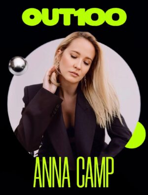 Anna Camp Instagram - Ooohhh La La!!! I am sooooo thrilled to share that I have been included in the ICONIC #Out100 for 2025! It is the biggest honor to be recognized and it has truly been a monumental year for me personally and professionally, but mainly personally 🥰♥️ My heart is full and I am so honored to have been accepted into the queer community so warmly alongside so many other insanely talented and amazing people who are continuously working to bring diversity and equality to our community and to the entire world. Please visit Out.com/out100 and follow @OutMagazine to see the full Out100 list. #OutMagazine 🏳️‍🌈📸 @alimitton @stephensollitto makeup @marissa.marino hair @annabelleharron styling 💘 “I just want to share that it is never too late to evolve into your truest self,”Dismantling the mask of armor I had created for myself in order to navigate and survive taught me just that. I was merely surviving, not really living. And now I finally feel like I'm becoming the real Anna, thriving and alive.”