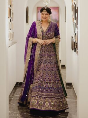 Anshula Kapoor Instagram - Every detail you see here - the outfit, the hair, the makeup - came straight from the hearts and hands of people I love.

@arpita__mehta , you’ve been with me through every first: my first sari, my first lehenga.. so it only felt right that you make my first wedding outfit too. You pour love into every thread, and I felt it all. My lehenga reflected a piece of us - with Bandhini, traditional Kutch embroidery, and mirror work that honoured Rohan’s roots, and your heart in every stitch. Thank you for making me the lehenga of my dreams & indulging me and all my whims and wishes! 🤗

@manishamelwani , thank you for making me feel my most beautiful. For gently pushing me outside my comfort zone and for always saying “let’s try it” to every wild idea we’ve had together.🥰

@sabakhanmakeup & @hairby_shivanik , you two have been with me through every look, every shoot, every meltdown.. you’ve dolled me up for birthdays, for a few special date nights, and every small and big occasion in between. You’re not just my glam team - you’re family. I wouldn’t have dreamt of doing this day without you. Thank you for all the love, laughter, and patience through every bit of my crazy. 🤗

Best team, biggest cheerleaders, and the reason I walked into the day grounded, smiling & glowing. Feeling completely me! 💜

📸: @thehouseontheclouds 

Outfit: @arpitamehtaofficial
Jewelry - @ajewelsbyanmol, gold kadas are moms
Footwear: @aprajitatoorofficial 
Styled by: @manishamelwani, Assisted by @rudri_kariya
Draper: @jayatai_
Makeup: @sabakhanmakeup
Hair: @hairby_shivanik
Nails: @naildateofficial 
Content team: @daultanipawan @bothrasakshi