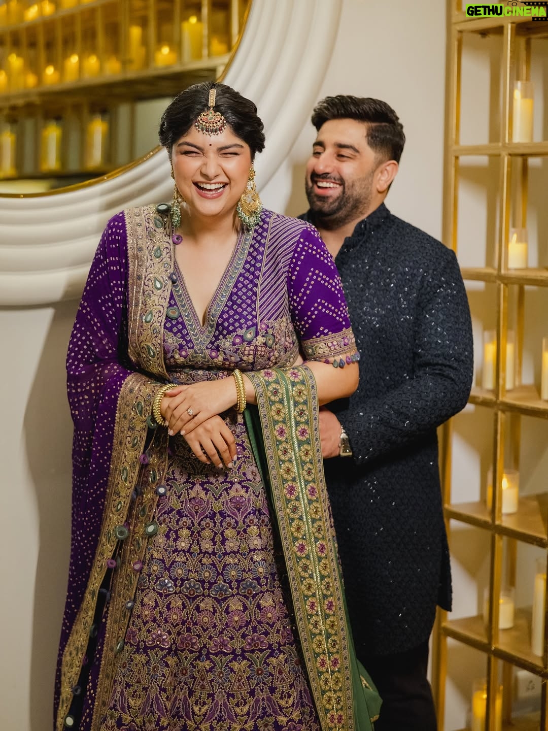 Anshula Kapoor - 240.9K Likes - 02/10/2025 💌

This wasn’t just our Gor Dhana, it was love showing up in every little detail. Ro’s favorite words have always been “Always and Forever” - and today, they started to feel real in the sweetest way. His love makes me believe fairytales don’t just live in books, they live in moments like these.

A room overflowing with laughter, hugs, blessings, and the people who make our world feel full. And then, Ma’s love…quietly wrapping itself around us. In her flowers, in her words, in her seat, in the way her presence could still be felt everywhere.

All I remember is looking around and thinking: this is what forever should feel like.

 Rab raakha 🤍

—

Photo & Video: @thehouseontheclouds
Decor & design: @threeentertainment 
Event Planning: @shaadisquad 
Music: @shanayshahmusic @niine.artist
Invitation design: @pixiedustdesign 
Catering: @foodlinkcatering & @therameshwaramcafe
Florals: @anchalaurora
Carpet: @venjara_carpets

For Anshula:
Outfit: @arpitamehtaofficial
Jewelry - @ajewelsbyanmol, sankla kadas are moms 
Footwear: @aprajitatoorofficial 
Styled by: @manishamelwani, Assisted by @rudri_kariya
Draper: @jayatai_
Makeup: @sabakhanmakeup
Hair: @hairby_shivanik 
Nails: @naildateofficial 
Content team: @daultanipawan @bothrasakshi

For Rohan: 
Outfit: @kunalrawalofficial 
Hair: @aalimhakim @bashir.hair 
Footwear: @sko.store