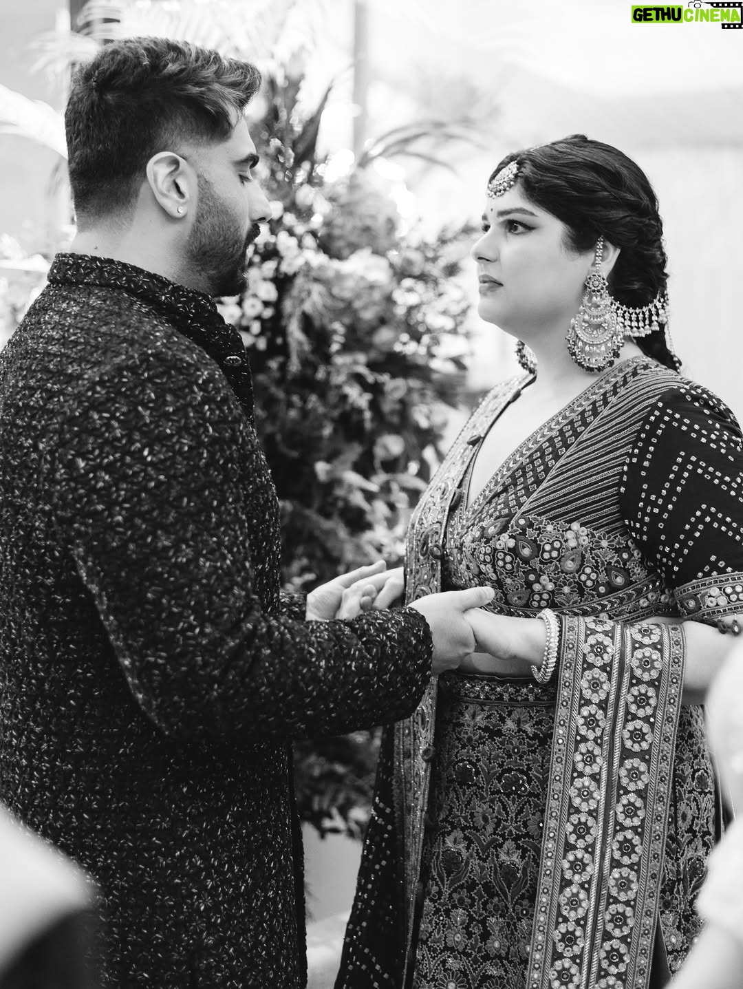 Anshula Kapoor - 240.9K Likes - 02/10/2025 💌

This wasn’t just our Gor Dhana, it was love showing up in every little detail. Ro’s favorite words have always been “Always and Forever” - and today, they started to feel real in the sweetest way. His love makes me believe fairytales don’t just live in books, they live in moments like these.

A room overflowing with laughter, hugs, blessings, and the people who make our world feel full. And then, Ma’s love…quietly wrapping itself around us. In her flowers, in her words, in her seat, in the way her presence could still be felt everywhere.

All I remember is looking around and thinking: this is what forever should feel like.

 Rab raakha 🤍

—

Photo & Video: @thehouseontheclouds
Decor & design: @threeentertainment 
Event Planning: @shaadisquad 
Music: @shanayshahmusic @niine.artist
Invitation design: @pixiedustdesign 
Catering: @foodlinkcatering & @therameshwaramcafe
Florals: @anchalaurora
Carpet: @venjara_carpets

For Anshula:
Outfit: @arpitamehtaofficial
Jewelry - @ajewelsbyanmol, sankla kadas are moms 
Footwear: @aprajitatoorofficial 
Styled by: @manishamelwani, Assisted by @rudri_kariya
Draper: @jayatai_
Makeup: @sabakhanmakeup
Hair: @hairby_shivanik 
Nails: @naildateofficial 
Content team: @daultanipawan @bothrasakshi

For Rohan: 
Outfit: @kunalrawalofficial 
Hair: @aalimhakim @bashir.hair 
Footwear: @sko.store