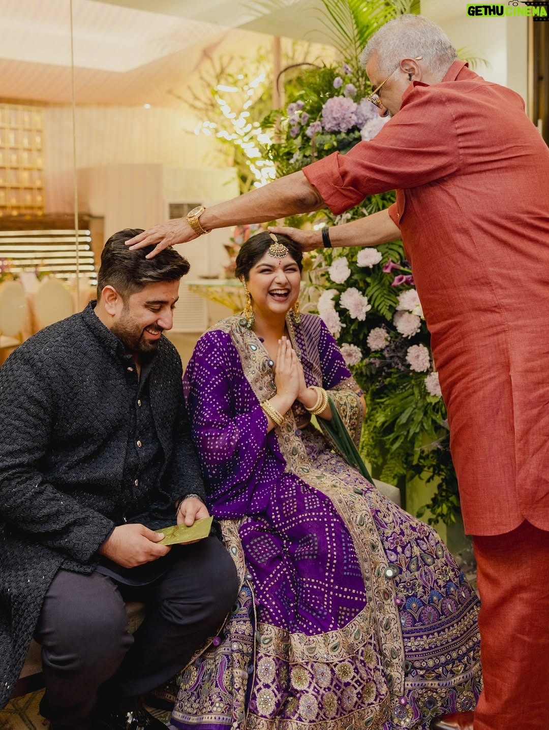 Anshula Kapoor - 240.9K Likes - 02/10/2025 💌

This wasn’t just our Gor Dhana, it was love showing up in every little detail. Ro’s favorite words have always been “Always and Forever” - and today, they started to feel real in the sweetest way. His love makes me believe fairytales don’t just live in books, they live in moments like these.

A room overflowing with laughter, hugs, blessings, and the people who make our world feel full. And then, Ma’s love…quietly wrapping itself around us. In her flowers, in her words, in her seat, in the way her presence could still be felt everywhere.

All I remember is looking around and thinking: this is what forever should feel like.

 Rab raakha 🤍

—

Photo & Video: @thehouseontheclouds
Decor & design: @threeentertainment 
Event Planning: @shaadisquad 
Music: @shanayshahmusic @niine.artist
Invitation design: @pixiedustdesign 
Catering: @foodlinkcatering & @therameshwaramcafe
Florals: @anchalaurora
Carpet: @venjara_carpets

For Anshula:
Outfit: @arpitamehtaofficial
Jewelry - @ajewelsbyanmol, sankla kadas are moms 
Footwear: @aprajitatoorofficial 
Styled by: @manishamelwani, Assisted by @rudri_kariya
Draper: @jayatai_
Makeup: @sabakhanmakeup
Hair: @hairby_shivanik 
Nails: @naildateofficial 
Content team: @daultanipawan @bothrasakshi

For Rohan: 
Outfit: @kunalrawalofficial 
Hair: @aalimhakim @bashir.hair 
Footwear: @sko.store