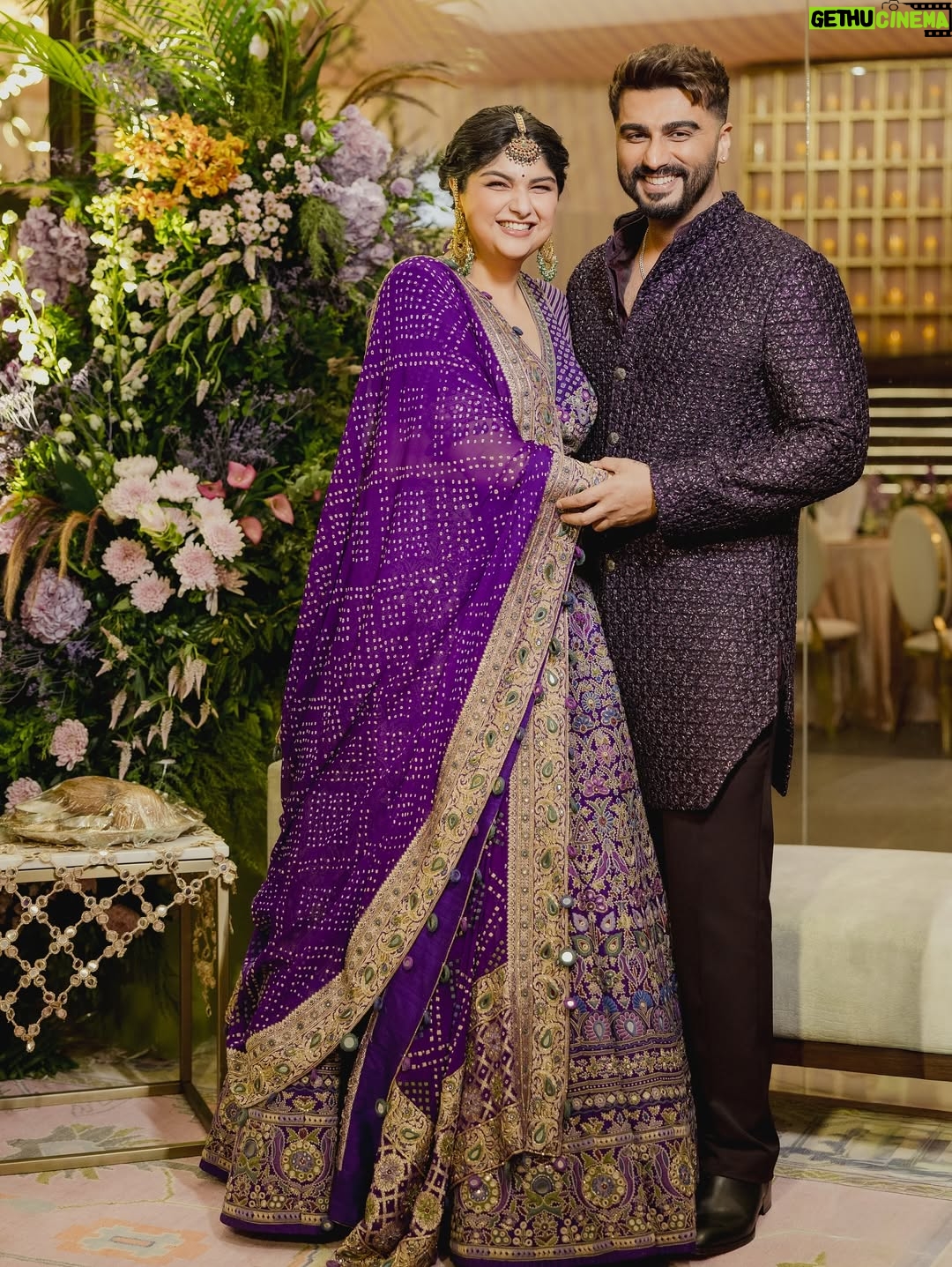 Anshula Kapoor - 240.9K Likes - 02/10/2025 💌

This wasn’t just our Gor Dhana, it was love showing up in every little detail. Ro’s favorite words have always been “Always and Forever” - and today, they started to feel real in the sweetest way. His love makes me believe fairytales don’t just live in books, they live in moments like these.

A room overflowing with laughter, hugs, blessings, and the people who make our world feel full. And then, Ma’s love…quietly wrapping itself around us. In her flowers, in her words, in her seat, in the way her presence could still be felt everywhere.

All I remember is looking around and thinking: this is what forever should feel like.

 Rab raakha 🤍

—

Photo & Video: @thehouseontheclouds
Decor & design: @threeentertainment 
Event Planning: @shaadisquad 
Music: @shanayshahmusic @niine.artist
Invitation design: @pixiedustdesign 
Catering: @foodlinkcatering & @therameshwaramcafe
Florals: @anchalaurora
Carpet: @venjara_carpets

For Anshula:
Outfit: @arpitamehtaofficial
Jewelry - @ajewelsbyanmol, sankla kadas are moms 
Footwear: @aprajitatoorofficial 
Styled by: @manishamelwani, Assisted by @rudri_kariya
Draper: @jayatai_
Makeup: @sabakhanmakeup
Hair: @hairby_shivanik 
Nails: @naildateofficial 
Content team: @daultanipawan @bothrasakshi

For Rohan: 
Outfit: @kunalrawalofficial 
Hair: @aalimhakim @bashir.hair 
Footwear: @sko.store