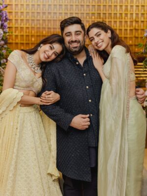 Anshula Kapoor Instagram - 02/10/2025 💌

This wasn’t just our Gor Dhana, it was love showing up in every little detail. Ro’s favorite words have always been “Always and Forever” - and today, they started to feel real in the sweetest way. His love makes me believe fairytales don’t just live in books, they live in moments like these.

A room overflowing with laughter, hugs, blessings, and the people who make our world feel full. And then, Ma’s love…quietly wrapping itself around us. In her flowers, in her words, in her seat, in the way her presence could still be felt everywhere.

All I remember is looking around and thinking: this is what forever should feel like.

 Rab raakha 🤍

—

Photo & Video: @thehouseontheclouds
Decor & design: @threeentertainment 
Event Planning: @shaadisquad 
Music: @shanayshahmusic @niine.artist
Invitation design: @pixiedustdesign 
Catering: @foodlinkcatering & @therameshwaramcafe
Florals: @anchalaurora
Carpet: @venjara_carpets

For Anshula:
Outfit: @arpitamehtaofficial
Jewelry - @ajewelsbyanmol, sankla kadas are moms 
Footwear: @aprajitatoorofficial 
Styled by: @manishamelwani, Assisted by @rudri_kariya
Draper: @jayatai_
Makeup: @sabakhanmakeup
Hair: @hairby_shivanik 
Nails: @naildateofficial 
Content team: @daultanipawan @bothrasakshi

For Rohan: 
Outfit: @kunalrawalofficial 
Hair: @aalimhakim @bashir.hair 
Footwear: @sko.store