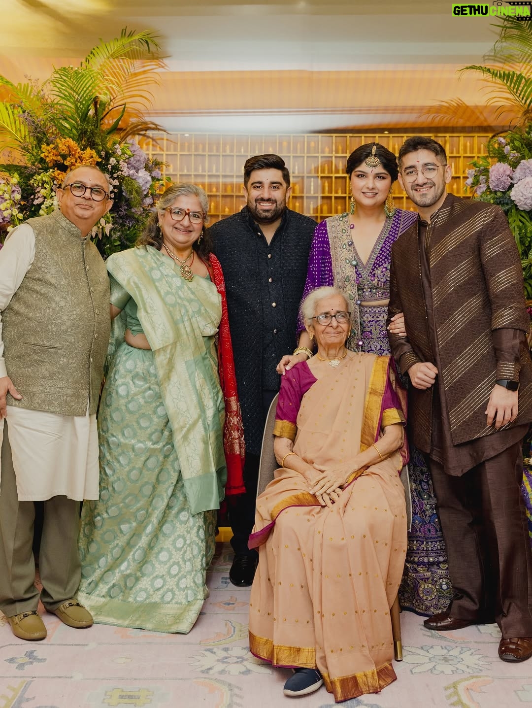 Anshula Kapoor - 240.9K Likes - 02/10/2025 💌

This wasn’t just our Gor Dhana, it was love showing up in every little detail. Ro’s favorite words have always been “Always and Forever” - and today, they started to feel real in the sweetest way. His love makes me believe fairytales don’t just live in books, they live in moments like these.

A room overflowing with laughter, hugs, blessings, and the people who make our world feel full. And then, Ma’s love…quietly wrapping itself around us. In her flowers, in her words, in her seat, in the way her presence could still be felt everywhere.

All I remember is looking around and thinking: this is what forever should feel like.

 Rab raakha 🤍

—

Photo & Video: @thehouseontheclouds
Decor & design: @threeentertainment 
Event Planning: @shaadisquad 
Music: @shanayshahmusic @niine.artist
Invitation design: @pixiedustdesign 
Catering: @foodlinkcatering & @therameshwaramcafe
Florals: @anchalaurora
Carpet: @venjara_carpets

For Anshula:
Outfit: @arpitamehtaofficial
Jewelry - @ajewelsbyanmol, sankla kadas are moms 
Footwear: @aprajitatoorofficial 
Styled by: @manishamelwani, Assisted by @rudri_kariya
Draper: @jayatai_
Makeup: @sabakhanmakeup
Hair: @hairby_shivanik 
Nails: @naildateofficial 
Content team: @daultanipawan @bothrasakshi

For Rohan: 
Outfit: @kunalrawalofficial 
Hair: @aalimhakim @bashir.hair 
Footwear: @sko.store