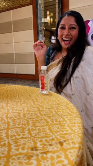 Anumol Instagram - Bottle flip 🤍🧿🧿🌼

Guess who won ? 

@deepabalu__official @charukesh_m
