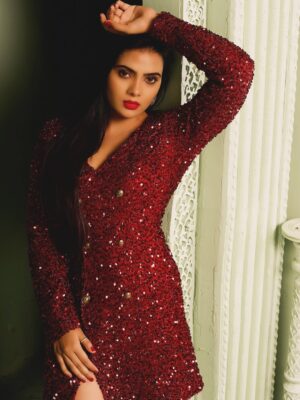 Anupama Prakash Instagram - Draped in confidence, dipped in crimson dreams.
✨Own your shine, every step of the way.✨

#RedAffair #PowerPose #BoldAndBeautiful #SequinMagic #QueenVibes #AnupamaPrakash #StyleStatement #GlowUpGameStrong #IndianDivas #EleganceUnleashed