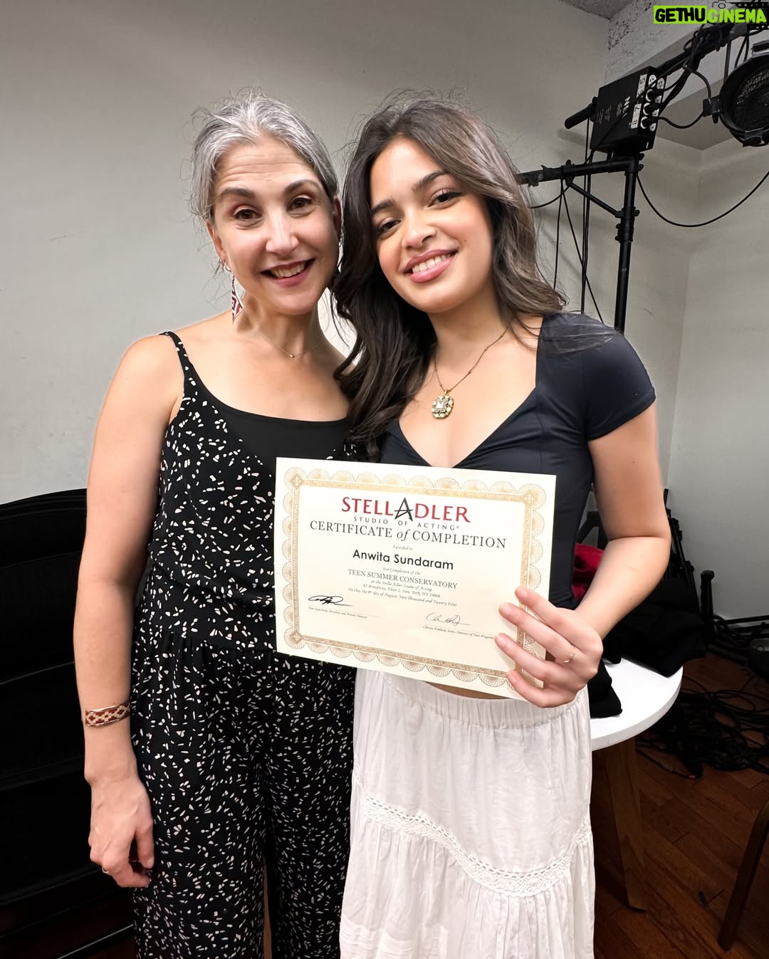 Anwita Sundaram - 5.2K Likes - NYC SUMMER 2024 - the best summer of my life thanks to @stellaadler @nyutisch and all these beautiful people!! I’ve learnt and grown so much these past five weeks I can’t put it into words. The classes , the people , the city … it all ties this experience so well together. So grateful to GURUJI for showing me the path to this summer conservatory and making me do what I love the most surrounded by such talented people!! I feel like after this trip I’ve genuinely grown so much in so many ways. I’ve become more independent, I’ve learnt to truly appreciate my parents because living without them was SO HARD and I’ve learnt that patience , perseverance and hard work always works out in the end. I am SO grateful and will never forget this experience! ❤️❤️❤️🤞🏼🤞🏼🤞🏼

#stellaadler #nyutisch #anwita #anwitasundaram