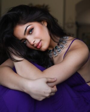 Anwita Sundaram Instagram - Not doing too much, just enough to break the internet 💜✨
Shot and styled by @iamashimaarora
#Instagram #Instagood #Explore #Purple #Picoftheday #Anwita
