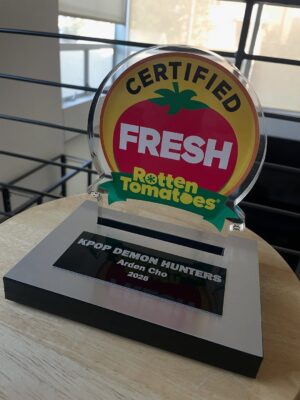 Arden Cho Instagram - Three years ago, on August 26, 2022, my first series as a lead, Partner Track premiered. It was canceled after the first season — and with that, it killed my desire to keep acting. I was heartbroken, discouraged and done after giving it 20 years of my life. I quit. Traveled for a year and disappeared.

When I finally chose to come back, it was only for Asian-led projects that truly inspired me whether my part was big or small — Maybe Happy Ending, Avatar: The Last Airbender, and then of course Kpop Demon Hunters.

On August 26, 2025 — the exact same date 3 years later — my second project as a lead since Partner Track became the #1 watched film on Netflix and a box office hit. If that’s not a sign from God to keep going, I don’t know what is. I thought my time was done but it’s absolutely wild that it’s the exact same date. 

Thank you @netflix and @sonyanimation for this beautiful gift! Having my name on it feels extra special and real? Thank you for this custom Rumi Labubu — and thank YOU all for watching, streaming, and sharing. Thankful to have voiced Rumi & been a part of so many meaningful projects. 

This 3 year mark has been healing and I’m ready to keep creating. 💜 Currently working on the most incredible movie with absolute STARS✨, can’t wait to show you our insane cast for PERFECT GIRL - 9 Asian female leads! Pouring all my love and energy into this movie and beyond thankful to be surrounded by such kind, hardworking people in our entire cast and crew! Kindness is contagious y’all!!! ☺️