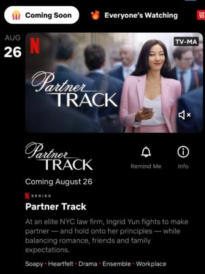 Arden Cho Instagram - Three years ago, on August 26, 2022, my first series as a lead, Partner Track premiered. It was canceled after the first season — and with that, it killed my desire to keep acting. I was heartbroken, discouraged and done after giving it 20 years of my life. I quit. Traveled for a year and disappeared.

When I finally chose to come back, it was only for Asian-led projects that truly inspired me whether my part was big or small — Maybe Happy Ending, Avatar: The Last Airbender, and then of course Kpop Demon Hunters.

On August 26, 2025 — the exact same date 3 years later — my second project as a lead since Partner Track became the #1 watched film on Netflix and a box office hit. If that’s not a sign from God to keep going, I don’t know what is. I thought my time was done but it’s absolutely wild that it’s the exact same date. 

Thank you @netflix and @sonyanimation for this beautiful gift! Having my name on it feels extra special and real? Thank you for this custom Rumi Labubu — and thank YOU all for watching, streaming, and sharing. Thankful to have voiced Rumi & been a part of so many meaningful projects. 

This 3 year mark has been healing and I’m ready to keep creating. 💜 Currently working on the most incredible movie with absolute STARS✨, can’t wait to show you our insane cast for PERFECT GIRL - 9 Asian female leads! Pouring all my love and energy into this movie and beyond thankful to be surrounded by such kind, hardworking people in our entire cast and crew! Kindness is contagious y’all!!! ☺️