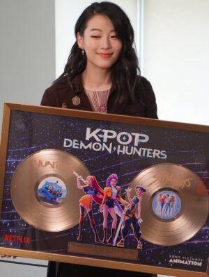 Arden Cho Instagram - Three years ago, on August 26, 2022, my first series as a lead, Partner Track premiered. It was canceled after the first season — and with that, it killed my desire to keep acting. I was heartbroken, discouraged and done after giving it 20 years of my life. I quit. Traveled for a year and disappeared.

When I finally chose to come back, it was only for Asian-led projects that truly inspired me whether my part was big or small — Maybe Happy Ending, Avatar: The Last Airbender, and then of course Kpop Demon Hunters.

On August 26, 2025 — the exact same date 3 years later — my second project as a lead since Partner Track became the #1 watched film on Netflix and a box office hit. If that’s not a sign from God to keep going, I don’t know what is. I thought my time was done but it’s absolutely wild that it’s the exact same date. 

Thank you @netflix and @sonyanimation for this beautiful gift! Having my name on it feels extra special and real? Thank you for this custom Rumi Labubu — and thank YOU all for watching, streaming, and sharing. Thankful to have voiced Rumi & been a part of so many meaningful projects. 

This 3 year mark has been healing and I’m ready to keep creating. 💜 Currently working on the most incredible movie with absolute STARS✨, can’t wait to show you our insane cast for PERFECT GIRL - 9 Asian female leads! Pouring all my love and energy into this movie and beyond thankful to be surrounded by such kind, hardworking people in our entire cast and crew! Kindness is contagious y’all!!! ☺️
