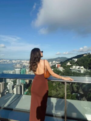 Arpita Gupta Instagram - The skyline of this city is my fav part 🤎
Dress is from Zara!