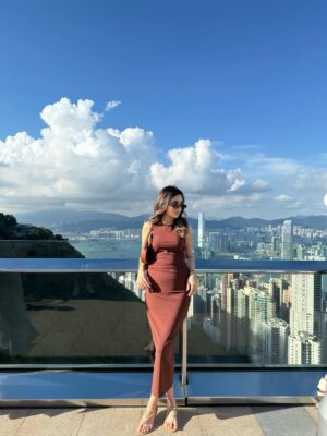 Arpita Gupta Instagram - The skyline of this city is my fav part 🤎
Dress is from Zara!
