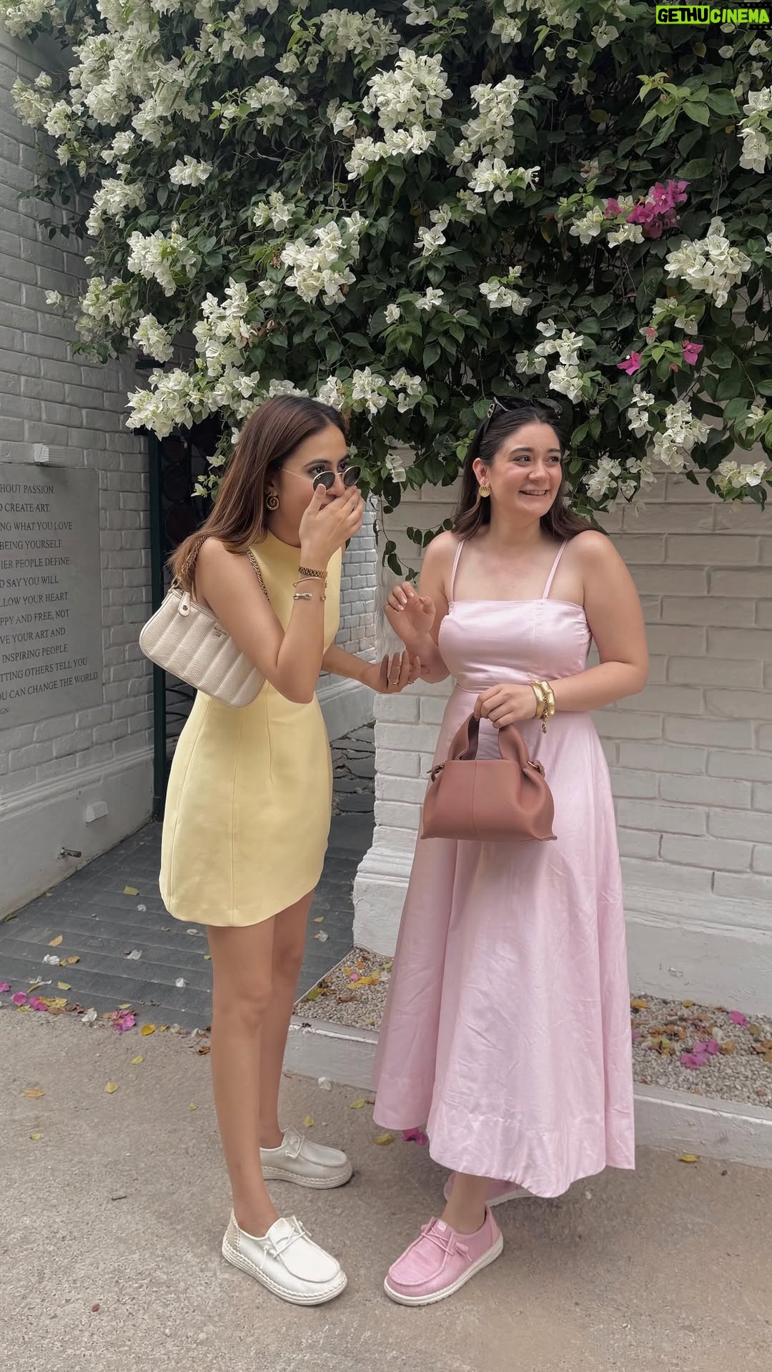 Arpita Gupta - 4.1K Likes - This duo runs on coffee and coordinated footwear 💛🎀

#HEYDUDEShoes #ComfortAllDay 

Sana’s dress is @truffle_india