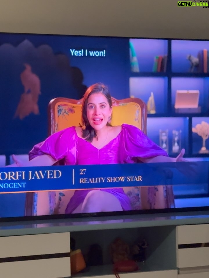 Asfi Javed - 18.2K Likes - She did it. She won The Traitors. 🦸🏻‍♀️
No one deserves it more! The most hardworking, fearless, and resilient soul I know. 
So proud of you, Uorfi 🫶🏻