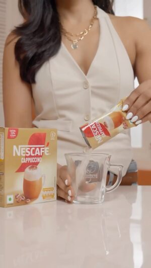 Ashna Zaveri Instagram - 5 quiet minutes, my corner, and my NESCAFÉ Cappuccino-frothy, indulgent, and so easy to make. The perfect way to take a pause and get through busy days. 
It’s a small ritual, but it’s mine — and it makes all the difference. ☕✨
#MyPerfectCoffeeBreak #NESCAFÉ
