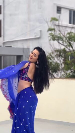 Ashvithi Shetty Instagram - Before the Rain Gods stop pouring let me share my draft video drenched in rain 🌧️
Makeup @aruna_makeup_hair