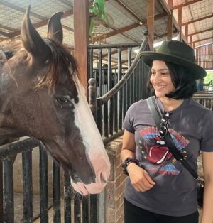 Ashwini Ponnappa Instagram - 👭🐎 🐕 🌅
.
.
.
.
#muchneeded ♥️