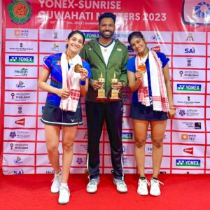 Ashwini Ponnappa Instagram - 🥇🙌🏻🙏🏻😁
.
.
.
.
#guwahatimasters2023 #super100 #thanksforthesupport #grateful 🙏🏻