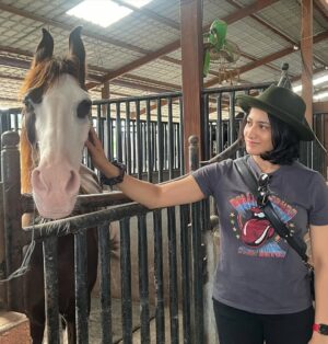 Ashwini Ponnappa Instagram - 👭🐎 🐕 🌅
.
.
.
.
#muchneeded ♥️