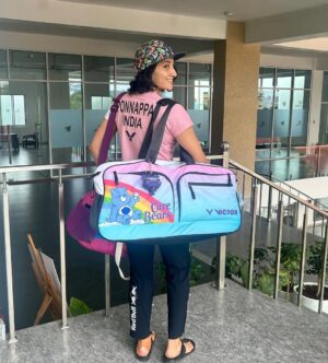 Ashwini Ponnappa Instagram - Done with training for the week and heading home with my super adorable Care Bears x VictorBadminton kitbag 🥰😍
.
.
.
.
.
#carebears #victorbadminton #badmintonkitbag #loveit