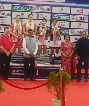 Ashwini Ponnappa Instagram - Thanks for the good Time on court partner 🤗
.
.
.
🥇✌️😋
.
.
.
@media.iccsai @bai_media thanks for the support 🙏🏻