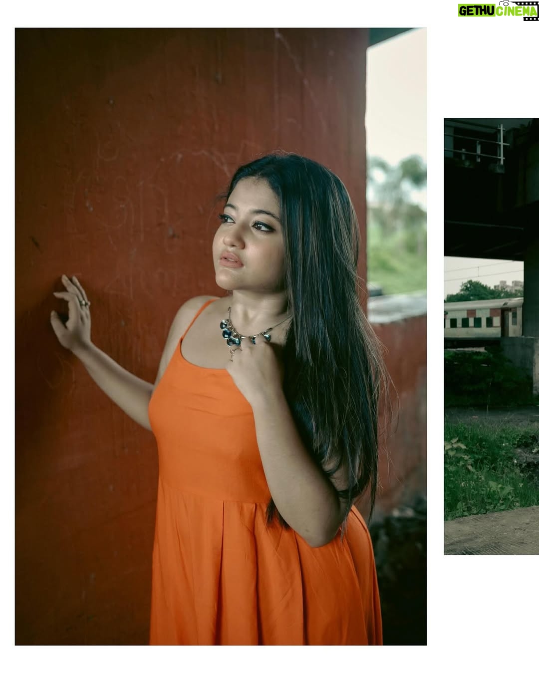 Asmee Ghosh - 12.3K Likes - In a world that never stops moving, I chose to pause to lean into my own rhythm, to stand boldly where stories pass and silence speaks louder than noise. Draped in hues, wrapped in grace, I’m not waiting for a train, a sign, or permission! just owning the tracks I walk and the fire I carry. I don’t blend in with the blur, I break it. While the world rushes past, I stand still, sharp, and unbothered. Against cracked walls and iron rails, I wear my fire loud and my silence louder. This isn’t softness, it’s strength wrapped in calm. I’m not here to be delicate. I’m here to be unforgettable. Watch the train pass. I’ll still be standing. Rooted to the earth. Miles to go before I sleep….

Behind the lens @swaratghosh 🧡