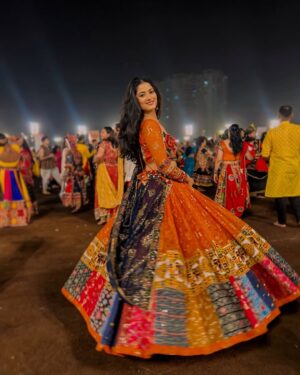 Astha Khandelwal Instagram - Wrapped in colors, I move with the breeze,
Every spin a promise, every twirl a tease. 🌸
Garba flows through me, like a river of grace,
In the dance of the night, I’ve found my place. 💃  #DanceOfLight

 #navratricollection #bhfyp #k #gujjugirl #dodhiya #durgapuja #indian #dodhiyalover #festival #jigneshkaviraj #garbagroup #durga #navratrifestival #navratrichaniyacholi #geetabenrabari #instagood #like #kajalmaheriya #vadodara #gujrat #amdavadi #gujjurocks #gaman #dandiyaraas #happynavratri #jaimatadi #king #gujjumemes #gujjuboy
