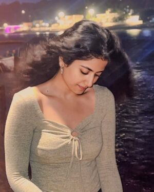 Astha Khandelwal Instagram - Finding solace in the gentle whispers of the night by the Ganga🕊️✨
#NightWalkVibes #UnderTheMoon #MoonlitNights #EveningStroll #SereneMoments #QuietNights #StarrySkies #NatureVibes #CalmAndQuiet #NighttimeMagic