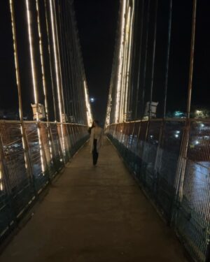 Astha Khandelwal Instagram - Finding solace in the gentle whispers of the night by the Ganga🕊️✨
#NightWalkVibes #UnderTheMoon #MoonlitNights #EveningStroll #SereneMoments #QuietNights #StarrySkies #NatureVibes #CalmAndQuiet #NighttimeMagic