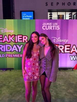 Audrey Grace Marshall Instagram - spent last night celebrating my girl @thesophiahammons !!!! i love u forever i am so endlessly proud 💚💜 cutest movie ever with so much love put into it i had the freakiestttt time 😜 #freakierfriday