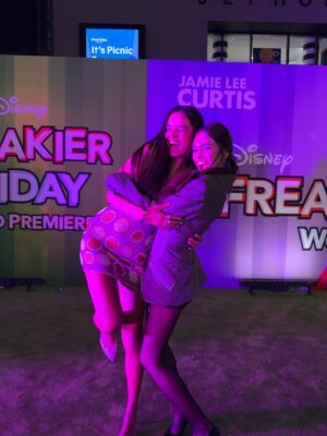 Audrey Grace Marshall Instagram - spent last night celebrating my girl @thesophiahammons !!!! i love u forever i am so endlessly proud 💚💜 cutest movie ever with so much love put into it i had the freakiestttt time 😜 #freakierfriday