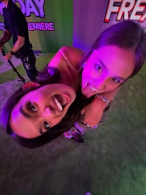 Audrey Grace Marshall Instagram - spent last night celebrating my girl @thesophiahammons !!!! i love u forever i am so endlessly proud 💚💜 cutest movie ever with so much love put into it i had the freakiestttt time 😜 #freakierfriday
