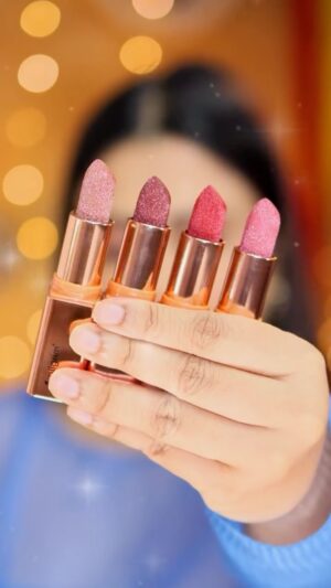Barsha Patra Instagram - 💫Comment "Link" For Lipstick 💄Not just lipstick… this is pure Dubai sparkle 💫The all-new Dubai Bling Glitter Lipsticks by @pilgrim_makeup — where hydration meets high-glam shine. ✨
💎 Ultra-glitter finish that dazzles
💎 Smooth & nourishing texture
💎 Luxe glam in every swipe
Shades I’m wearing: My Habibi, Chic Haseena, The Khalifa, Arabian Nights, Jumeirah Jewel 💋
Which one is calling your name for the next glam night out? 🌃
#PilgrimMakeup #DubaiBling #GlitterLips #DubaiGlam