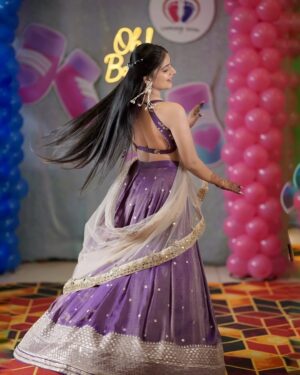 Bhavi Mewada Instagram - When tradition calls, I answer in style💜✨
Last photo😍🧿
.
.
Outfit- @the_adhya_designer
MUA- @nikitas_bridal_studio
📸- @sensational_shutterz
.
.
#instagram #new #post #photoshoot #photographers #portrait #portraitphotography #portrait_vision #fashion #fashiongram #fashionista #fashionable #cuteness #traditional #look #2025 #function #babyshower #vibes #explore #foryou #bhavi #bhavisknotique #bhavicrew