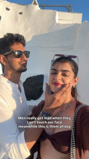 Bhavna Jain Instagram - Blaming him for all my acne! 😤

Don’t tell me it’s just Sachin who is like this? Do you girls also feel my pain?😭

(Funny videos, couple content, couple goals, indian couple, relatable, relatable af, relationships, acne problems, real life, reality, main problems) 

#foryou #explore #couplegoals #marriedlife #relationshipgoals #boybestfriend #donttouchmyface
