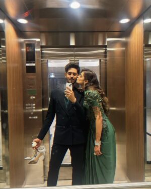 Bhavna Jain Instagram - His prettiest problem 🤌🏻💚

Our look for my brother’s Sangeet night! I don’t know there is just something about this shade of green that always makes me go🥰🥰

Bhavna’s outfit: @aggunjofficial 
Sachin’s outfit : @thehouseofjoyd 

#couplegoals #couplephotos #poseideas #relationships #relationshipgoals #marriedlife #lovers #loveyou #outfitinspiration #sangeetlook #wedding #indiandesigns #indianweddings #shaddi #bhaikishadi #aesthetic