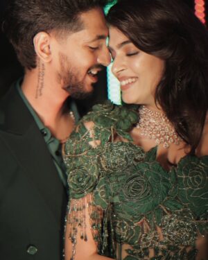 Bhavna Jain Instagram - His prettiest problem 🤌🏻💚

Our look for my brother’s Sangeet night! I don’t know there is just something about this shade of green that always makes me go🥰🥰

Bhavna’s outfit: @aggunjofficial 
Sachin’s outfit : @thehouseofjoyd 

#couplegoals #couplephotos #poseideas #relationships #relationshipgoals #marriedlife #lovers #loveyou #outfitinspiration #sangeetlook #wedding #indiandesigns #indianweddings #shaddi #bhaikishadi #aesthetic