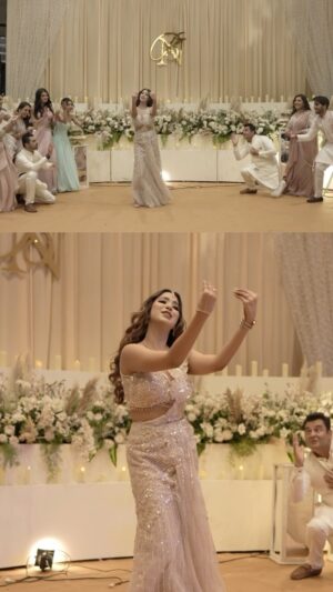 Bhavya Monga Instagram - The introduction song❤️🧿 
When your family is equally excited to execute your bollywood dream😌😎

[wedding , wedding dance , family , family dance]
#bollywoodlovers #engagement #engagementdance #fam #familydance #famdance #roka #dance #wedding #weddingdance #weddingdancevideos #weddingdance