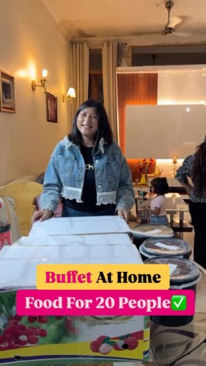 Bhawna Singla Instagram - Share this with "Party People"😍🥰 @harekrishnadhaba
Comment for MENU!👇🏻
You can order buffet at home starting Rs. 488/-😍
Reasons to order this!
✅You'll get everything from drink to dessert!
✅Budget friendly
✅Customized menu
✅Food for all age groups
#buffet #buffetathome #buffetfood #dessert #starters #dinner #foodathome #partytime #partyfavors #partynight #cafeholic