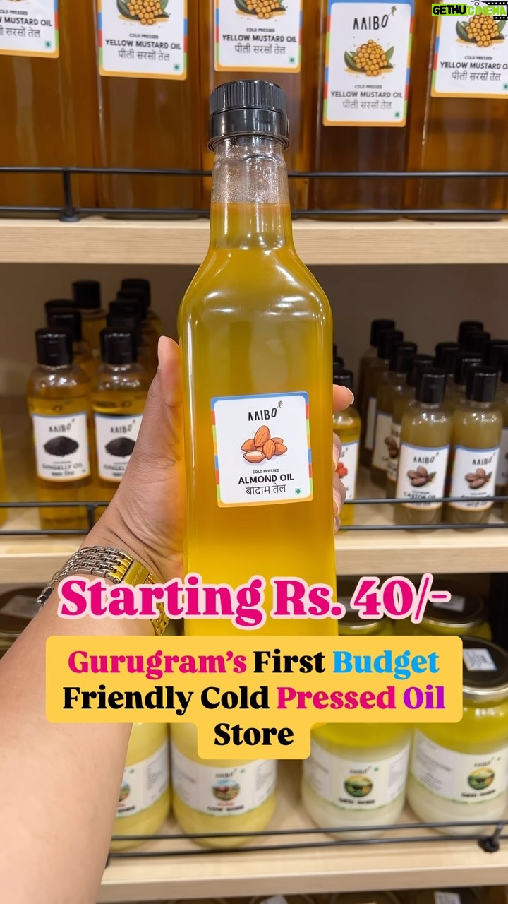 Bhawna Singla - 3.4K Likes - Comment "PP"  You'll get the price list👇🏻

Share this video to every Gurugrammers and tell them @helloaaibo is one of the most pocked friendly cold pressed oil store! It also offers a wide variety of high quality dry fruits, stoneless spices and groceries!

You can visit them at:

📍AG 74, Arcadia Market, South city 2, Sector 49, Gurugram - 18

📍205, GF, Vyapar Kendra, Sushant Lok 1, Sector 43, Gurugram - 02

📍CP block Market, Pitampura, Delhi - 34

For Free Home Delivery Call : 9311288878 or you can buy directly online, comment Link for website!

#oil #freshoil #coldpressed #gurgaon #gurugram #igreel #reelkarofeelkaro #cafeholic