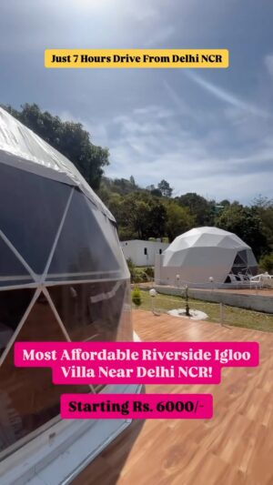 Bhawna Singla Instagram - Comment "Igloo" will send prices along with property details!
Reasons to visit this beautiful igloo villas!
✅Affordable
✅Riverside Igloo
✅Kids friendly
✅Breathtaking view
✅Perfect for weekend getaway!
Note:- You can avail 10% instant discount after showing this video to them!
#igloo #villa #ranikhet #uttarakhand #pahadi #mountain #villas #hills #vacation #family #night #fun #river #riverside #ramganga #ganga #cafeholic