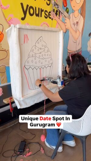Bhawna Singla Instagram - Most viral and unique date spot in Gurugram❤️
Reason to visit this unique place❤️
✅Couple friendly
✅Kids friendly
✅Perfect for date
Location:- M3M, 65th Avenue, Gurugram
#rug #tufting #tuftingrug #tuftingingurgaon #activities #influencer #gurgaoninfluencer #explore #delhincr #india #viral #cafeholic