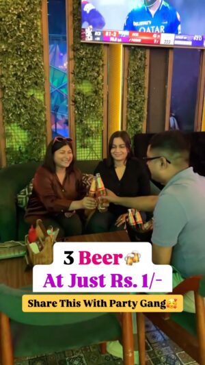 Bhawna Singla Instagram - Good news for party gang!🍺
You can get 3 Beer at just Rs. 1/-
How you can avail this offer👇
You just need to visit Smaaash dwarka, on ₹2000 Food Bill you can get 3 beer at just 1/-
Location in the end of the video!
#delhi #beer #beerbeerbeer #alcohol #party #partytime #partynight #friends #group #people #viral #cafeholic