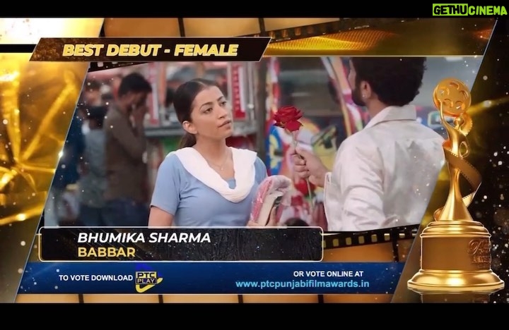 Bhumika Sharma - 3 Likes - It’s like dream come true 🙈 thank you #teambabbar 🙏 @amarhundal1 for believing me 😇 and @ptcpunjabi for nominating me 🙏 
#babbar #blessed #bhumuoye #bhumikasharma #ptcpunjabi #awards #debut #femaleartist