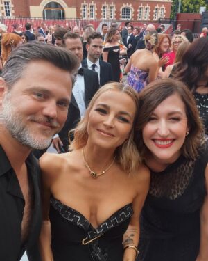 Bojana Novaković Instagram - An amazing night celebrating our Love Me family. Love to the amazing @williamlodderr @mitziruhlmann and @celia_pacquola (who was hilarious last night!) Thank you @foxtel and @binge and the biggest thank you to @hamishlewis and @warnerbrostvau for being our amazing producers along with @polly_staniford and @angiefielder . The writing team led by @alisonmargiebell with @leonardodicaprio @adele and @tamaradragicevic is amazing. (not all of these folks were our actual writers but I can’t find Leon, Adele and Tamara’s handles so this’ll have to do.) And our most fabulous director @emmafreemanmakesfilms!!! Our season two team will be revealed soon! Can’t wait to share all of what’s to come! 

👗 @versace 
HMU - @shaunacrowley_ 
💎- @cartier 
Styling - @mikeyayoubi 
👠- @jimmychoo 
Tailoring - @williamlazootin